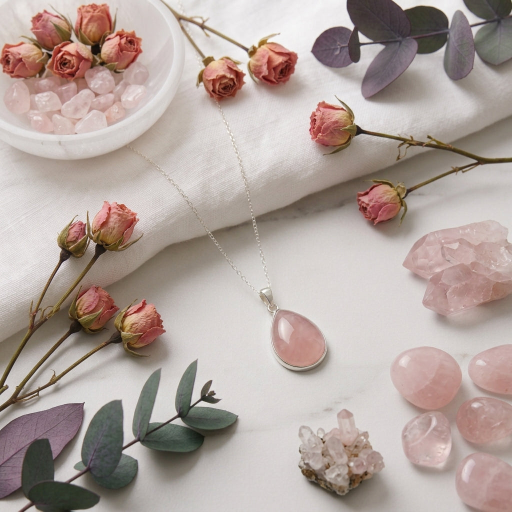 DEMO · Collar Alma Cuarzo Rosa